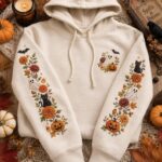 Ghost Cat Embroidered Shirt