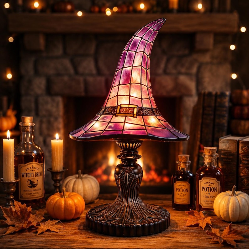 il_794xN.8258743838_t2xn.jpg Witch Hat Table Lamp - Image 1