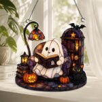 Ghost Reading Acrylic Ornament