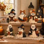 Wooden Ghost Shelf Decor